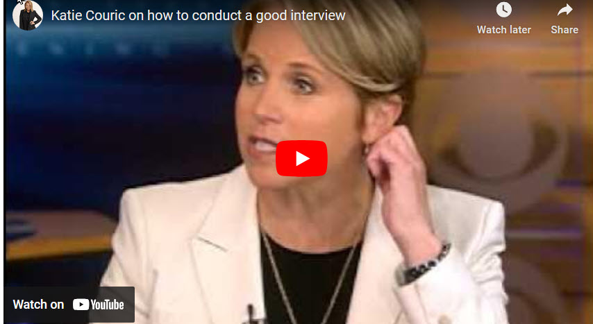 Katie Couric on interviewing